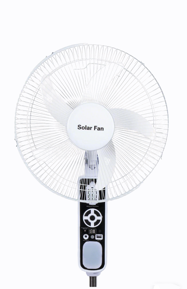 25W Solar Standing Fan with Heating Mosquito Repellent | Night Light & Power Display | 20W Panel | Remote Control