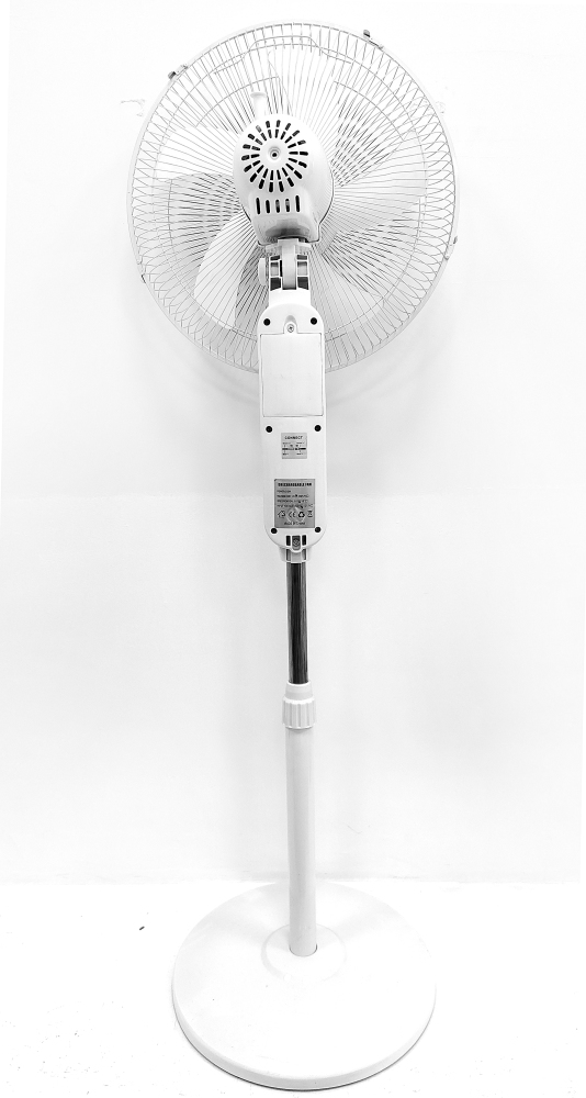 Solar Powered Standing Fan with RGB Lights - 15000mAh Solar Battery Fan for Patio & Garden - Remote Control Solar Circulation Fan