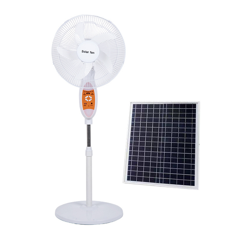Remote-Controlled Solar Fan – Floor-Standing, Solar-Rechargeable, Wide Oscillation