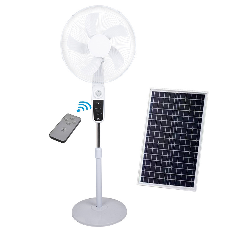 High-Capacity Solar Standing Fan with Remote – Hours of Cooling on a Single Solar Charge