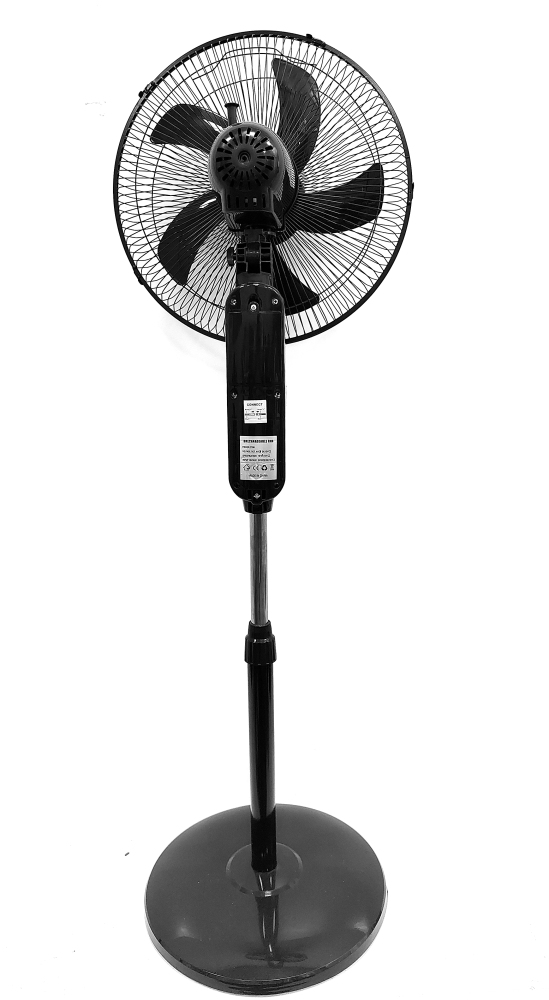 Solar Powered Standing Fan with RGB Lights - 15000mAh Solar Battery Fan for Patio & Garden - Remote Control Solar Circulation Fan