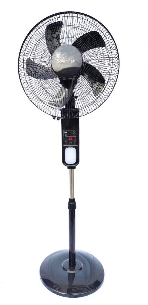 6-Speed Solar Standing Fan with Mosquito Repellent - High-Capacity Solar Attic Fan Alternative - Smart Display Remote Control Solar Fan