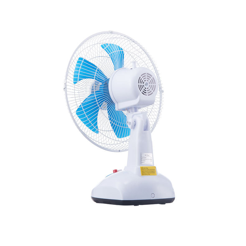 Solar Rechargeable Table Fan with Lights | 6600mAh Battery USB Output | 3-Speed 12 Inch Portable Desk Fan for Camping Study Emergency