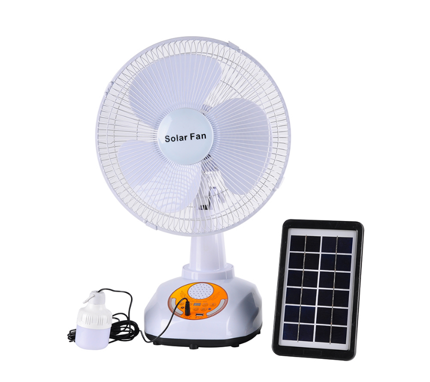 Smart Bluetooth Solar Desk Fan | 12-Speed 15000mAh Battery | with Music Playback LED Display for Bedroom Office