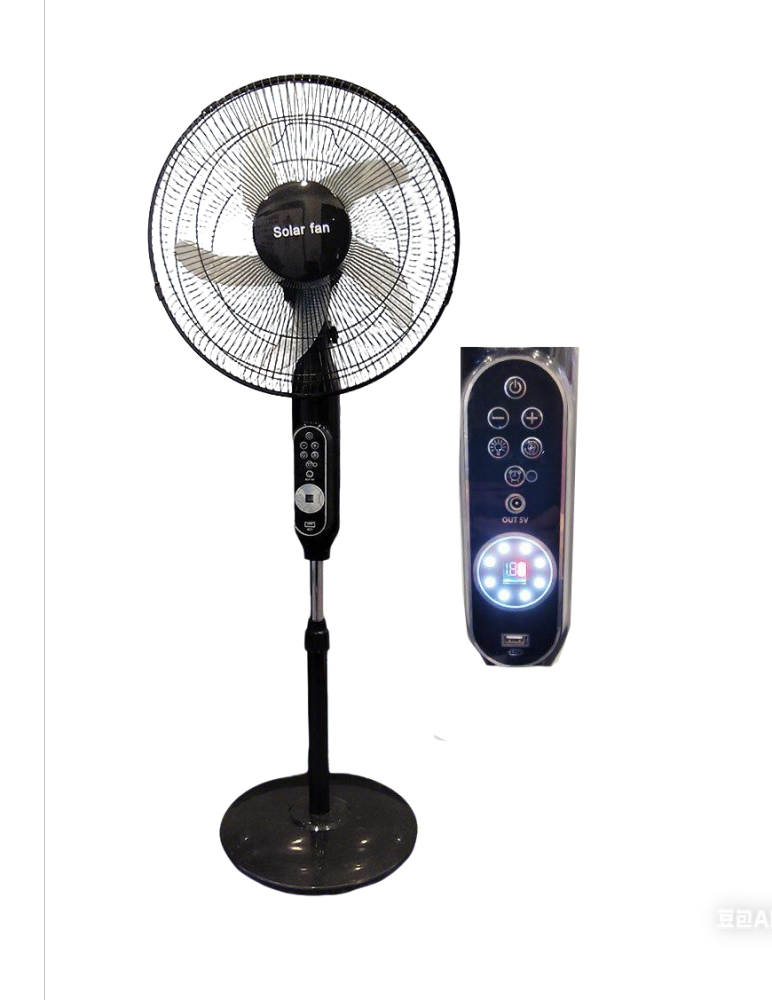 25W Brushless Solar Fan with Power Display | 12 Speed Settings | 20W 18V Panel | Night Light | White/Black
