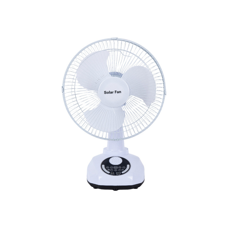 12-Inch Bluetooth Solar Table Fan with Music Playback | 12-Speed Brushless Motor | Night Light & USB Charging