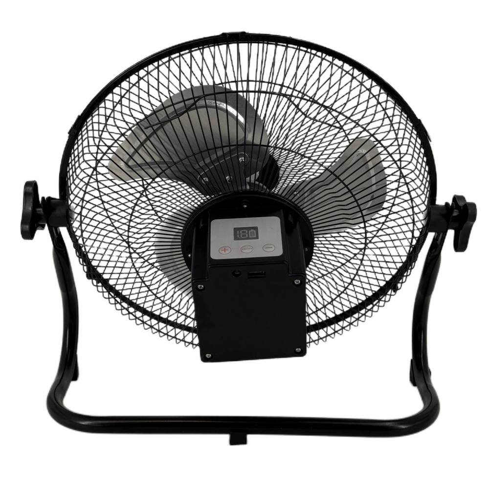 12-Inch Smart Solar Floor Fan with Brushless Motor & Power Display - 12 Speeds, 25-Hour Max Runtime