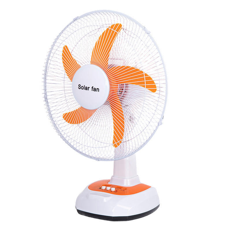 16-Inch Solar Table Fan with Phone Charging | DC Output & Night Light | 12W High-Efficiency Panel