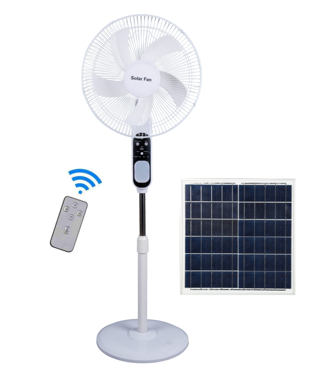 25W Solar Standing Fan with DC Output | Mosquito Repellent & Night Light | 20W Panel | 7-8 Hour Cooling