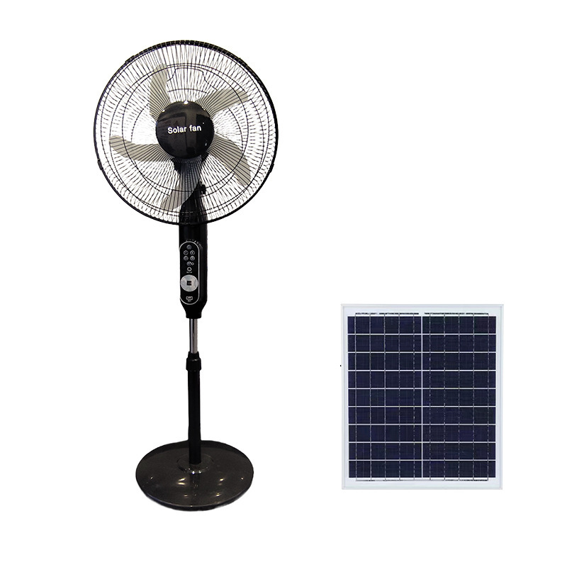 25W Brushless Solar Fan with Power Display | 12 Speed Settings | 20W 18V Panel | Night Light | White/Black
