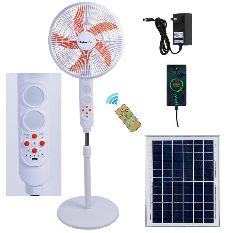 25W Solar Fan with Natural Wind Mode | Double Row Night Light | Mosquito Repellent | 20W Panel | 7-8 Hour Use