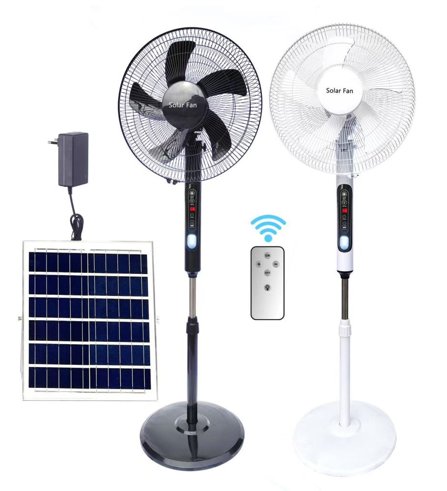 6-Speed Solar Standing Fan with Smart Display - 15000mAh Mosquito Repellent Fan for Patio - Solar Powered Ventilation Fan with Remote Control