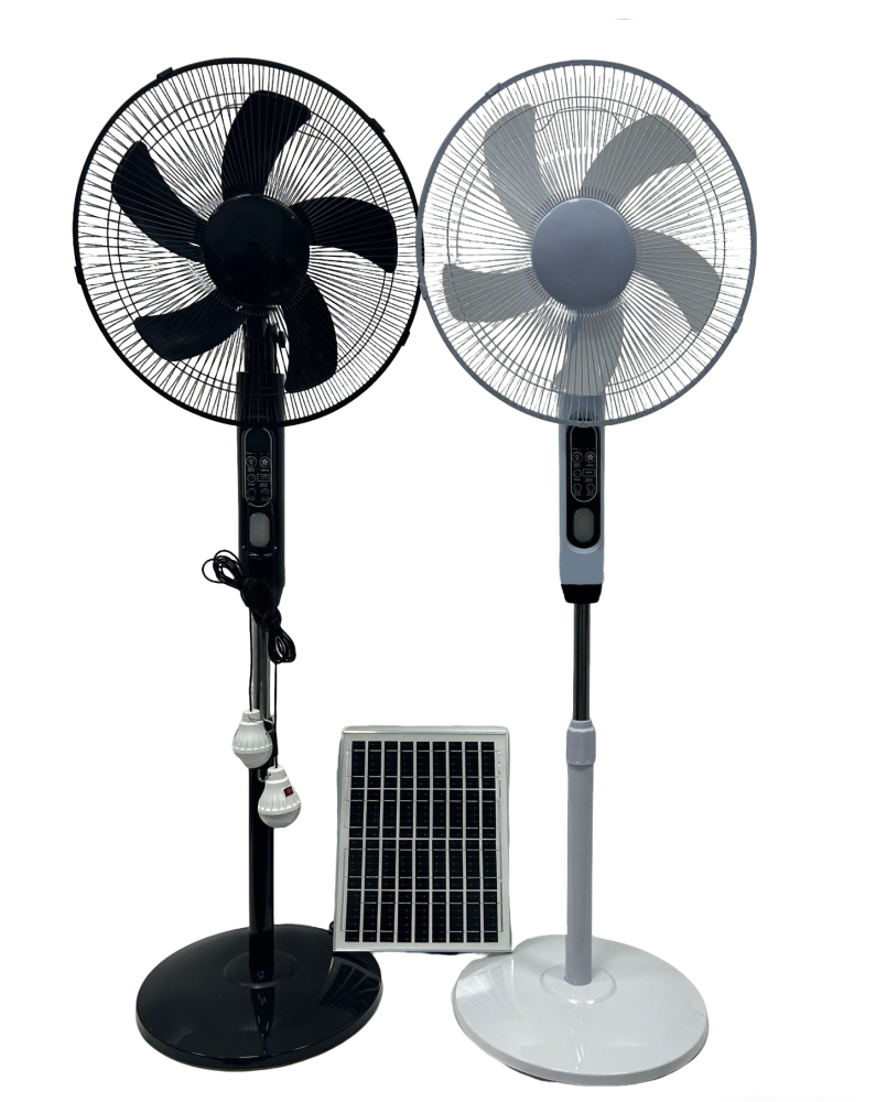 Solar Standing Fan with 10000mAh Battery - Patio Cooling Fan with Mosquito Repellent Light - Remote Control Solar Battery Charger Fan