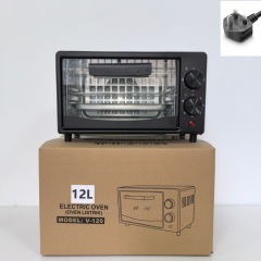 12L Electric Oven, Black, UK Plug