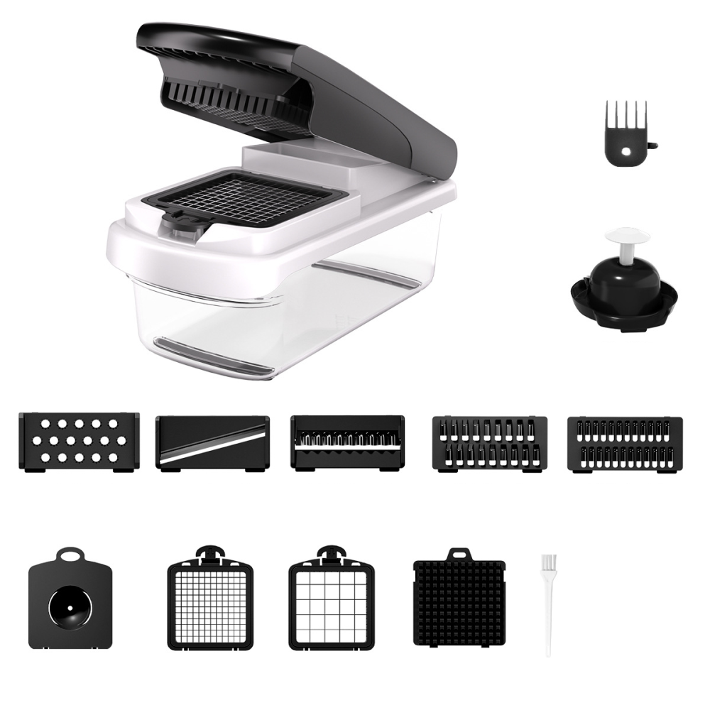 Multifunctional Vegetable Slicer with  Blades & Drain Basket