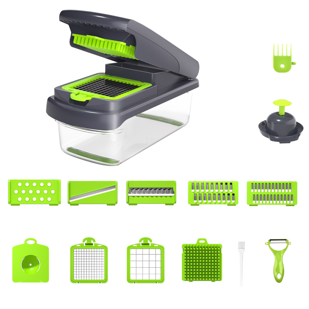 Multifunctional Vegetable Slicer with  Blades & Drain Basket