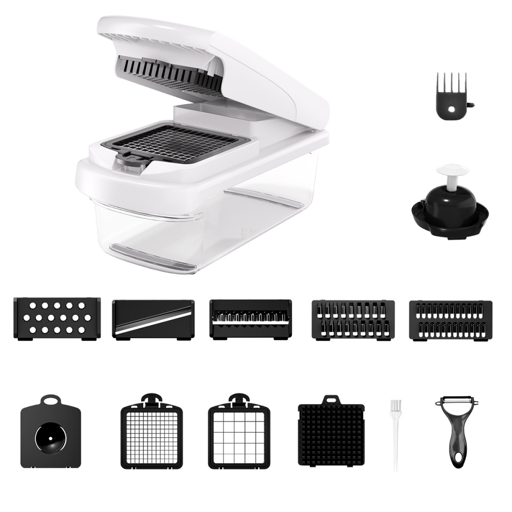 Multifunctional Vegetable Slicer with  Blades & Drain Basket