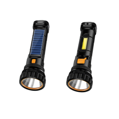 Solar Flashlight + USB Charging Cable