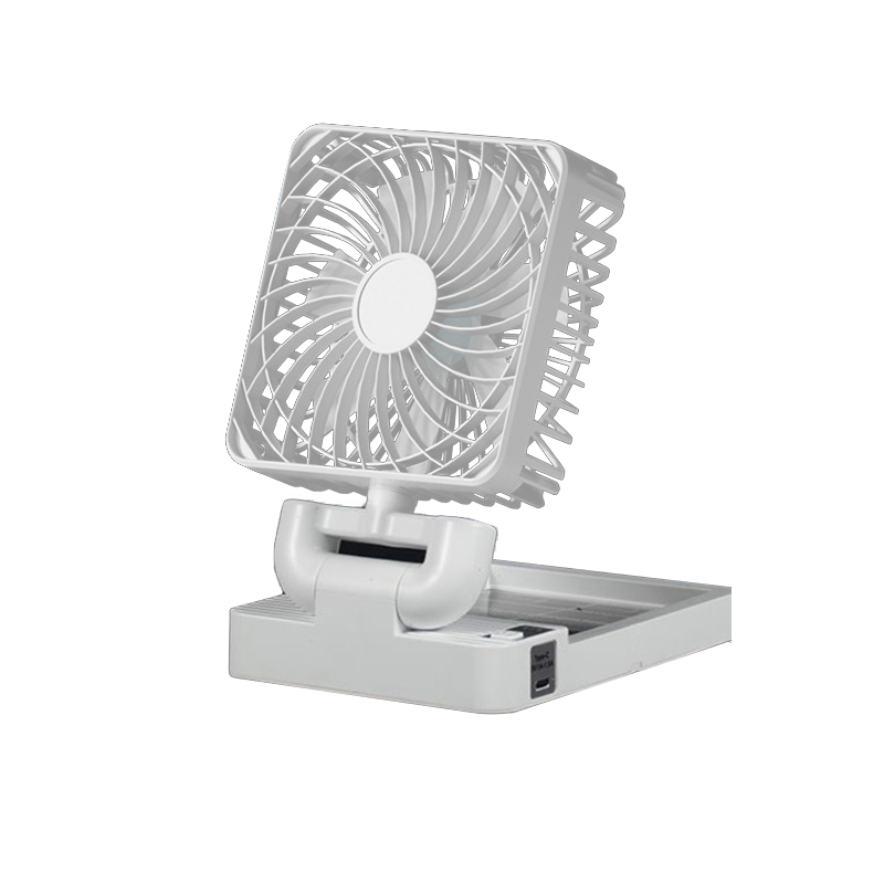 Portable Dual-Head Fan, Solar & USB Rechargeable Personal Cooling Fan