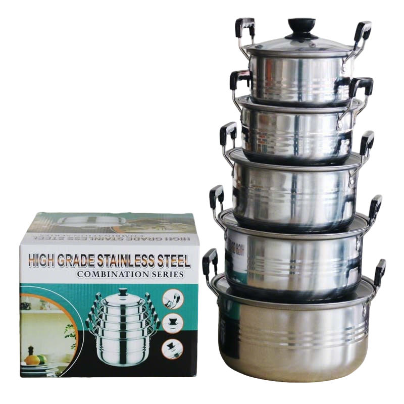 10-Piece Stackable Cookware Kit for Kitchen