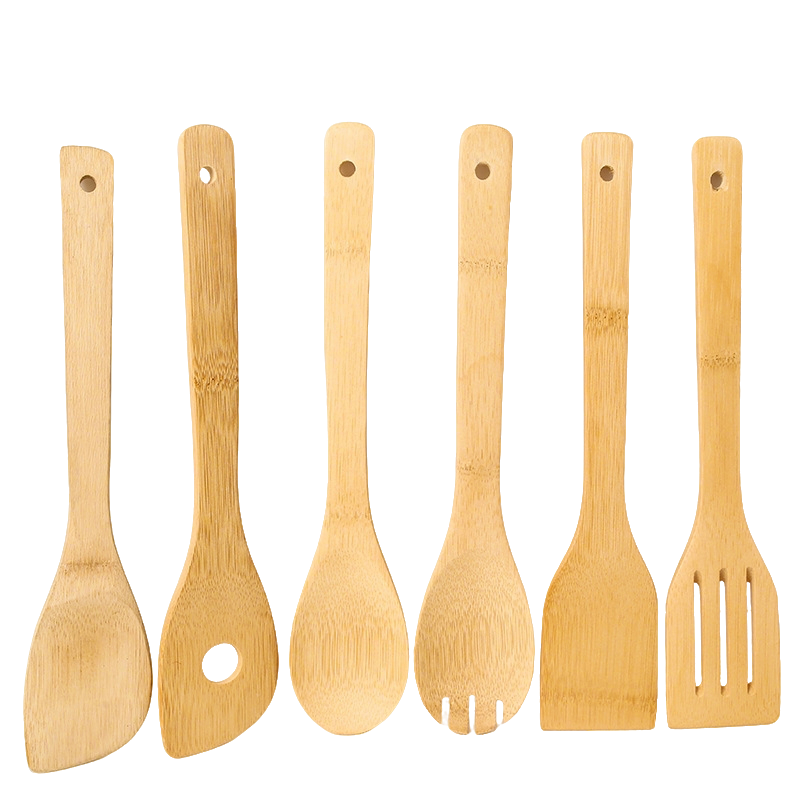 7PCS Wooden Spoon Set, Non-Scratch Cooking Tools for Home Kitchen