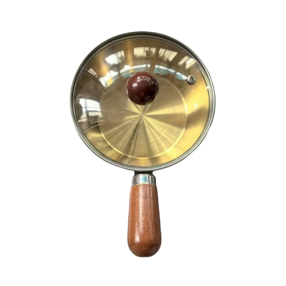 Small Saucepan with Walnut Handle for Home Kitchen