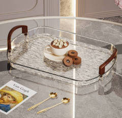Transparent white-wood grain handle