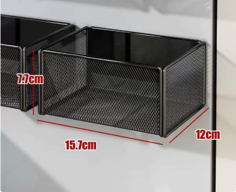 Carbon Steel Magnetic Hanging Basket, Refrigerator Storage Organizer