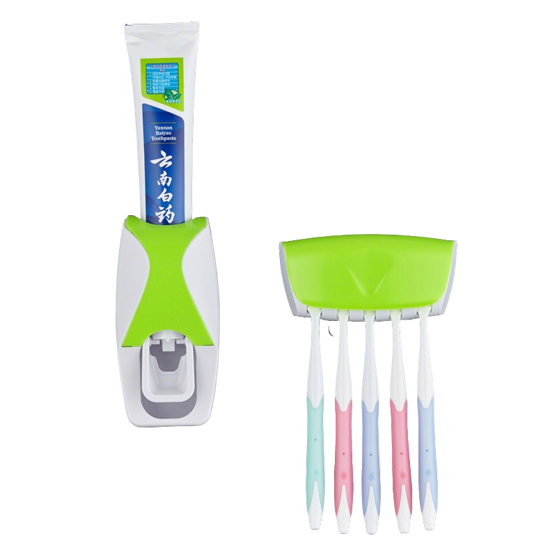 Toothpaste Dispenser And Brush Holder
