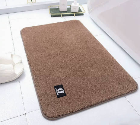 Ultra-Absorbent Non-Slip Bath Mat, Thickened Soft Microfiber, Machine Washable