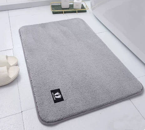 Ultra-Absorbent Non-Slip Bath Mat, Thickened Soft Microfiber, Machine Washable
