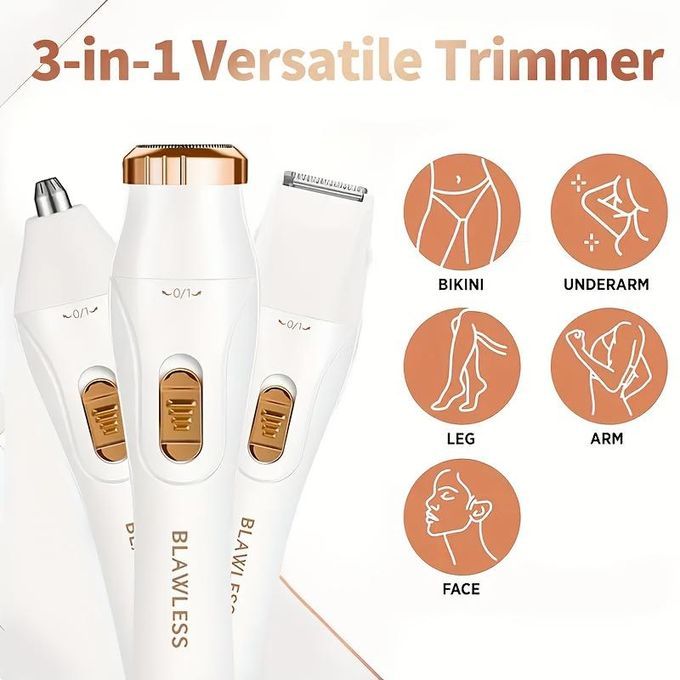 Multifunctional Electric Hair Remover, USB Rechargeable with Replaceable Heads