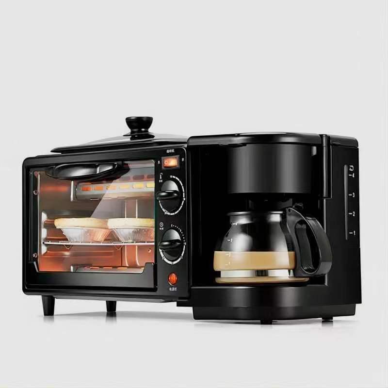 3 In 1 Breakfast Maker, Multifunctional Oven Frying Pan Coffee Machine