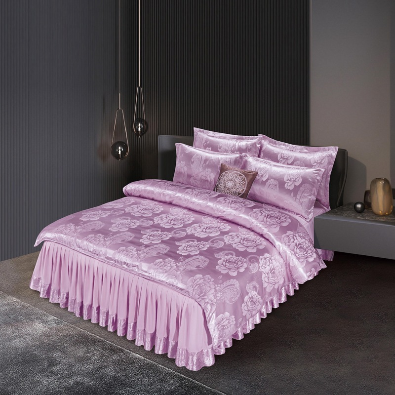4-Piece Bedding Set, Luxurious Jacquard Soft Skin-Friendly Cotton Bedding