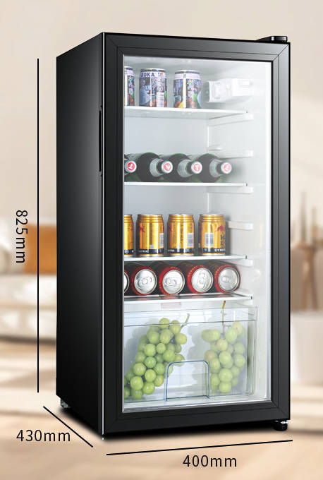 Wine & Beverage Cooler, 36L/56L/76L, 0-15°C Adjustable, Glass Door Mini Fridge for Hotel & Bar