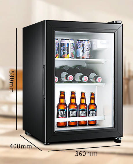 Wine & Beverage Cooler, 36L/56L/76L, 0-15°C Adjustable, Glass Door Mini Fridge for Hotel & Bar