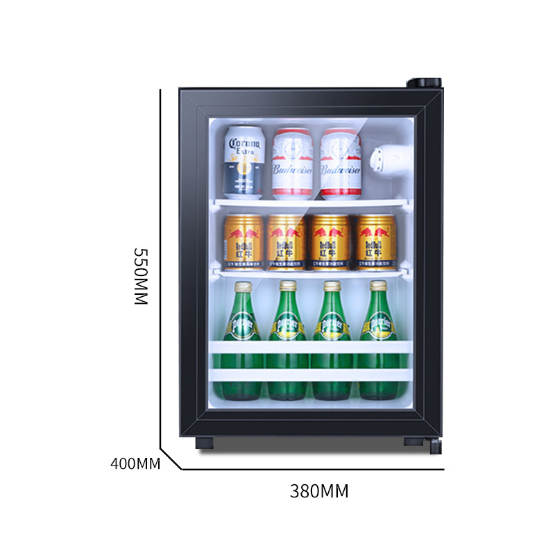 批发冰吧小型冷柜冰箱酒柜茶叶冷藏柜静音酒店客房用透明门小冰箱