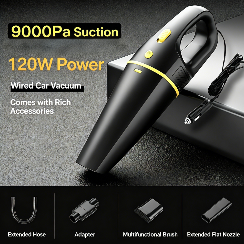 120W Wireless Handheld Vacuum Cleaner, 30Min Runtime, Car & Home Use