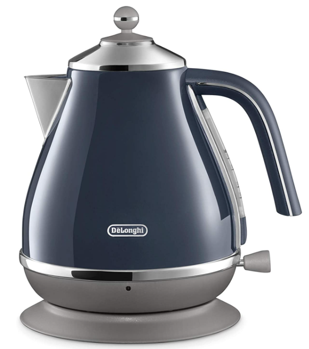 DeLonghi 迪朗奇 復古 不鏽鋼電熱水壺 快煮壺 1L KBOV1200J