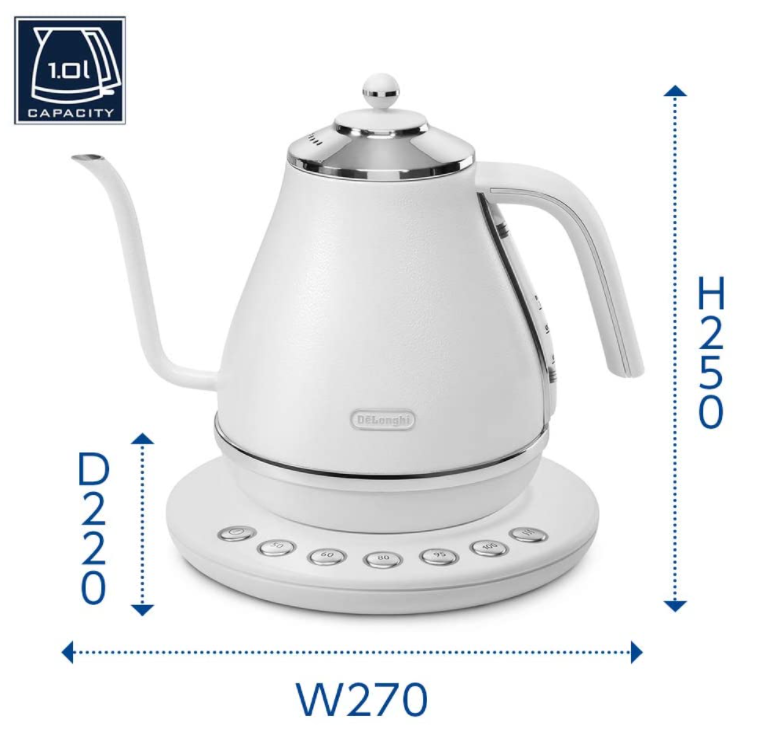 DeLonghi 迪朗奇 KBOE1230J 細口壼 快煮 溫度設定 5段保溫 1L