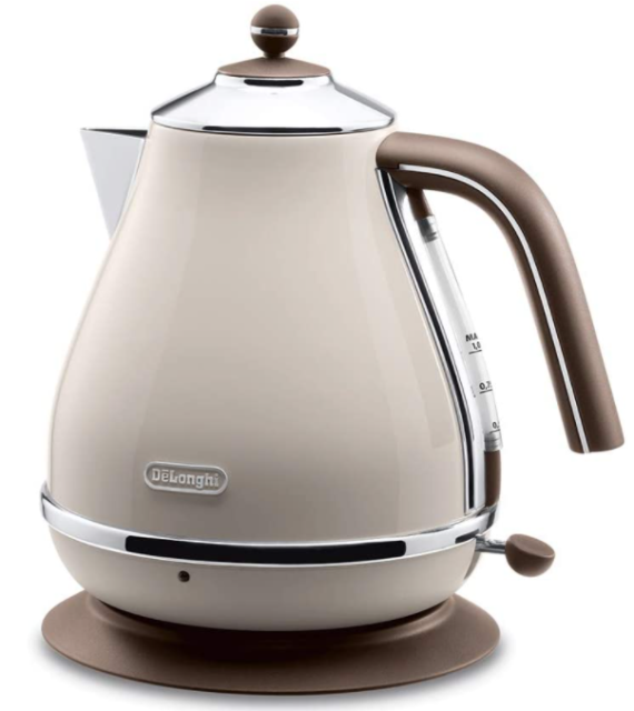 DeLonghi 迪朗奇 復古 不鏽鋼電熱水壺 快煮壺 1L KBOV1200J