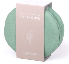 Vermicular 鑄鐵鍋 隔熱手套 100％有機棉 米色 薄荷綠 炭灰 日本製 手工縫製
