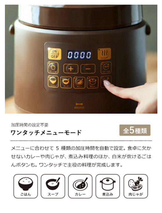 BRUNO BOE058 多功能壓力鍋 電子 多功能 壓力鍋 電快鍋 1.5L 煮飯鍋