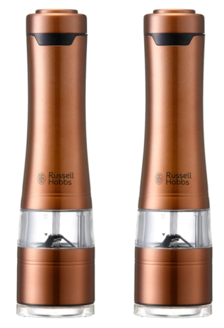 Russell Hobbs 不銹鋼電動胡椒磨鹽 LED 電池式 7922JP 7923JP
