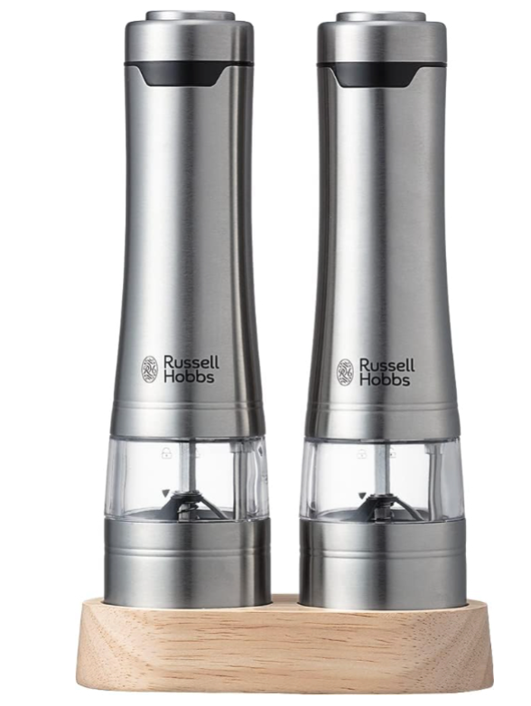 Russell Hobbs 不銹鋼電動胡椒磨鹽 LED 電池式 7922JP 7923JP