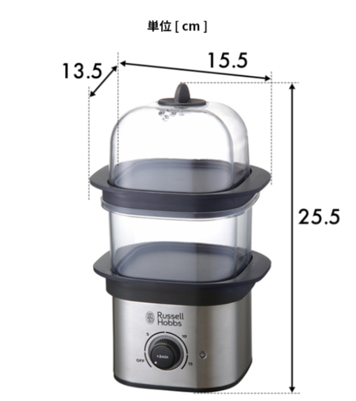 Russell Hobbs 快速迷你蒸鍋 蒸雞蛋 溫熱蔬菜 3000JP