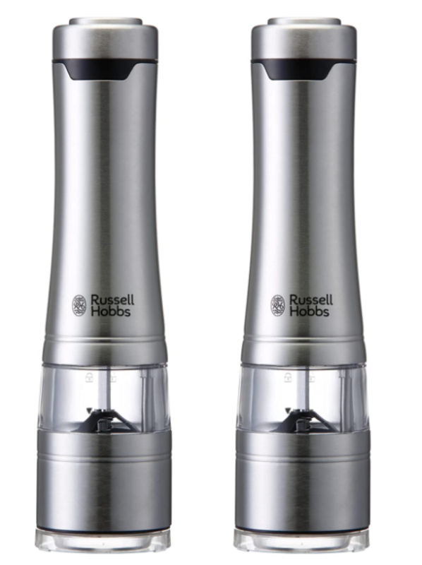 Russell Hobbs 不銹鋼電動胡椒磨鹽 LED 電池式 7922JP 7923JP