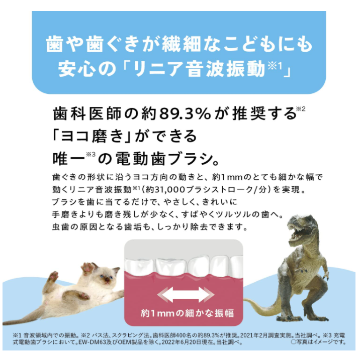 Panasonic 國際牌 Doltz 兒童電動牙刷 EW-DK31 音波振動 2022最新