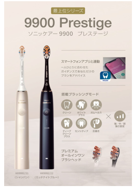 Philips 飛利浦 Sonicare 9900 Prestige 電動牙刷 HX9992
