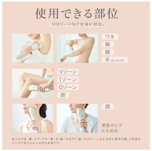 Panasonic 國際牌 松下 美體除毛機 家用光學除毛機 身體和臉部用 ES-WP98-N